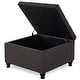 preview thumbnail 33 of 37, Large square storage ottoman with wooden legs