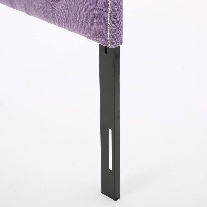 Tufted Upholstered Headboard Twin Size, Solid Wood Head Board with Durable Metal Legs