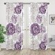 preview thumbnail 2 of 3, Sweet Jojo Designs Lavender Purple Boho Shabby Chic Floral Girl 84in. Window Treatment Curtain Panel Pair Bohemian Watercolor