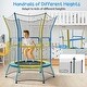 preview thumbnail 27 of 25, Mini Trampoline for Kids with Safety Enclosure Net and Foam Handles