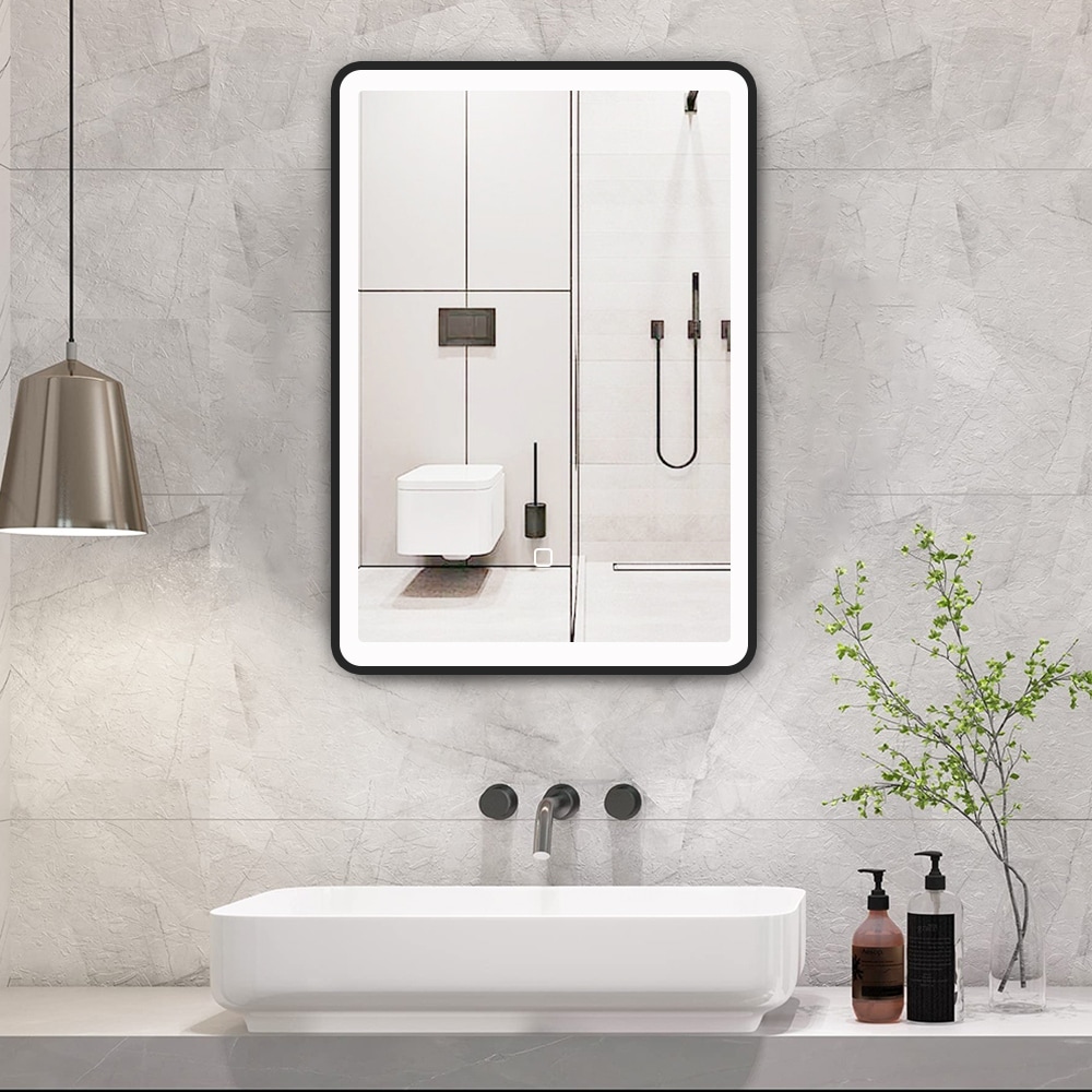 Black Rectangular Surface Mount Bathroom Medicine Cabinet