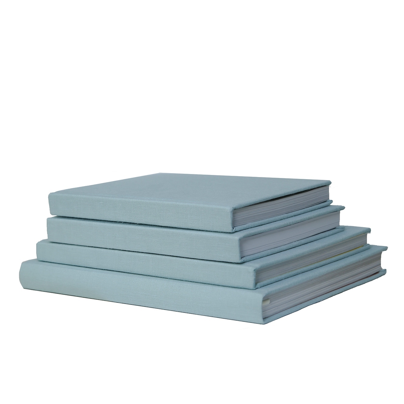 Decorative Books - Seafoam Coffee Table Stack - 4 Blue Books