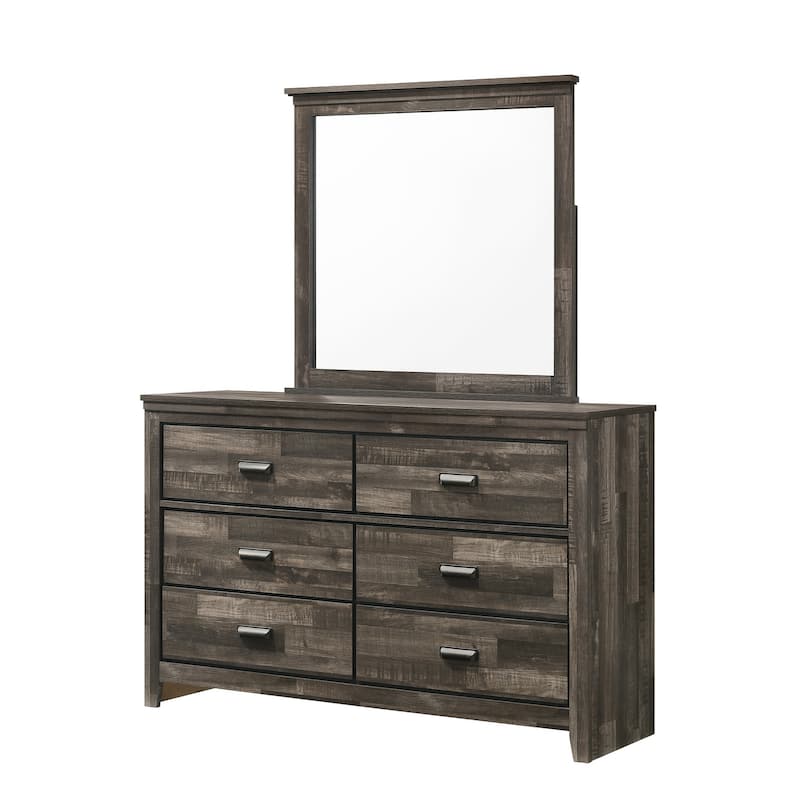 Edyth 3 Piece Brown Platform Bedroom Set