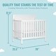 preview thumbnail 3 of 1, Dream On Me Bellport 4 in 1 Convertible Mini/ Portable Crib I Mini Baby Crib I Includes 1.5 Mattress - White