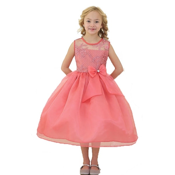 coral dress for girl