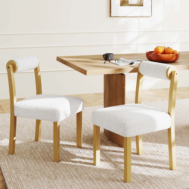 Set of 2/4 Wooden Dining Chairs Upholstered Kitchen Dining Room Chairs