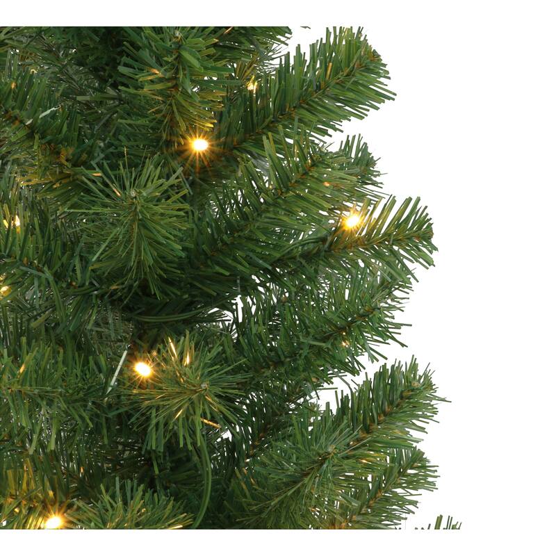 Puleo International Set of 2 3.5 ft. Battery Operated Potted Pre-lit Trees