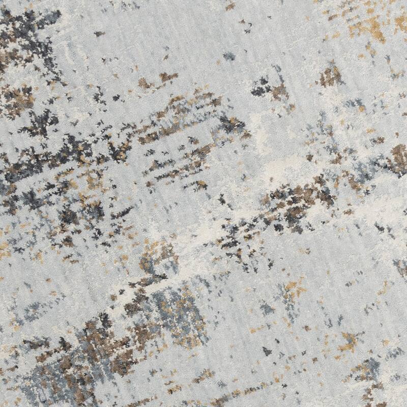 Alora Decor Lake Transitional Blue Recycled Polyester Area Rug