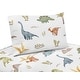 preview thumbnail 1 of 3, Sweet Jojo Designs Watercolor Dinosaur Dino Boy 3-piece Twin Sheet Set -Blue & Green, Modern Dinosaurs, Jurassic, Trex, Nature