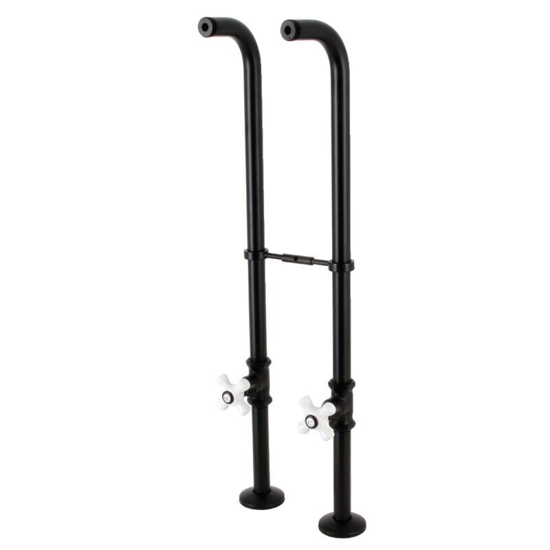 Kingston Brass CC266S.PX Kingston Freestanding Supply Line with Stop - Matte Black