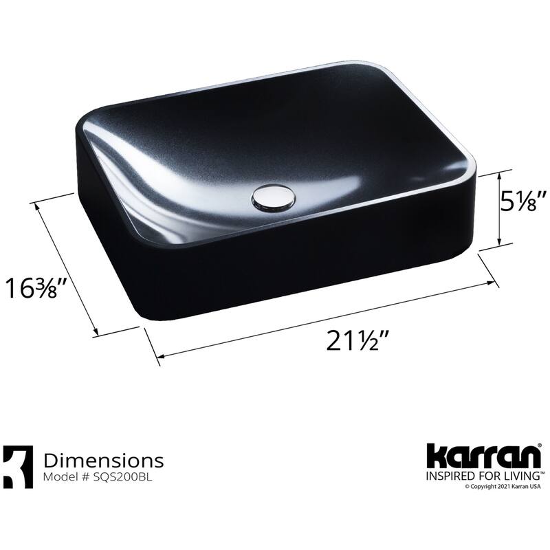 Karran USA SQS200 Sternhagen 21-1/2" Rectangular Quartz Composite