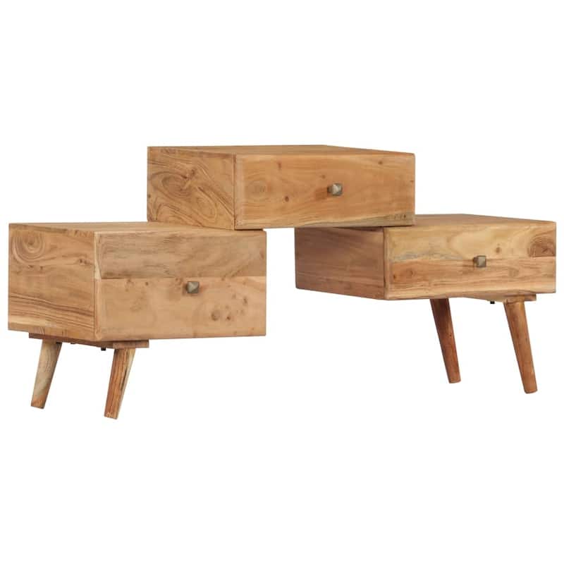 vidaXL TV Stand 42.5"x11.8"x19.3" Solid Wood Acacia