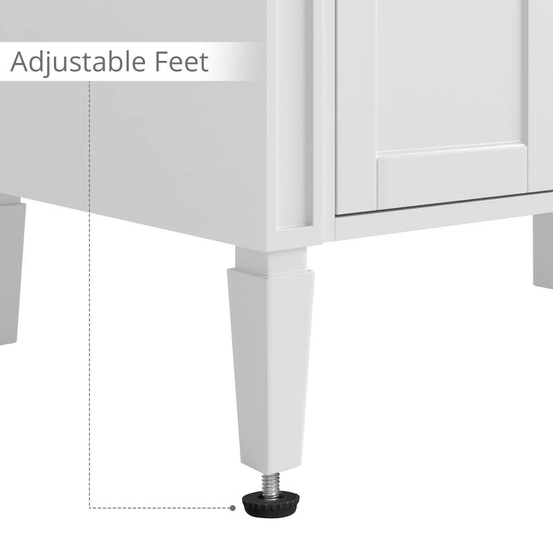 36/48/60 in. Bathroom Vanity with Ceramic Undermount Sink, Wood Cabinet, and storage drawers