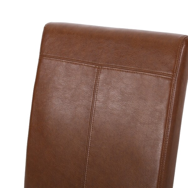 T stitch leather dining chairs on sale