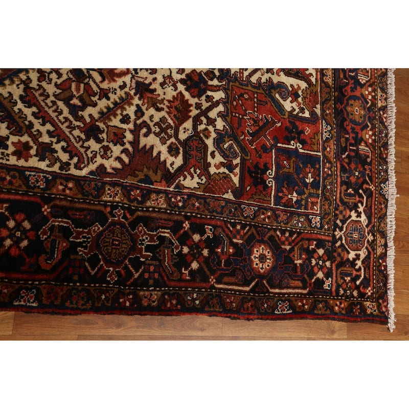 Vegetable Dye Palace Size Heriz Persian Area Rug Handmade Wool Carpet - 10'3" x 18'5"