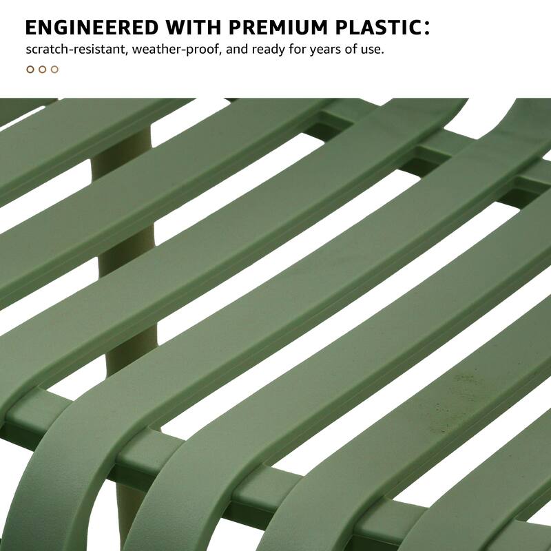 Outdoor Dining Set 9-Piece Stackable Plastic Lightweight Dining Armchair and Extendable Dining Table