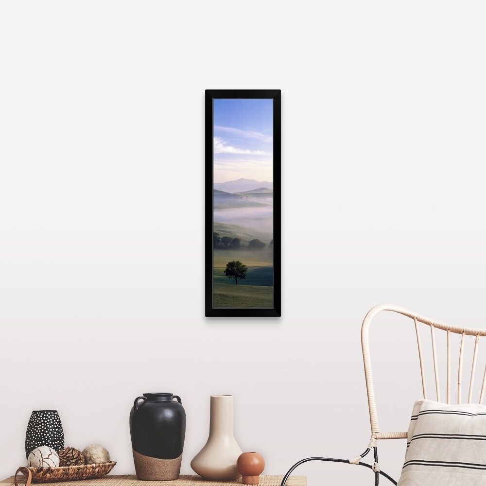 Shop Fields Tuscany Italy Black Framed Print Overstock 31191929