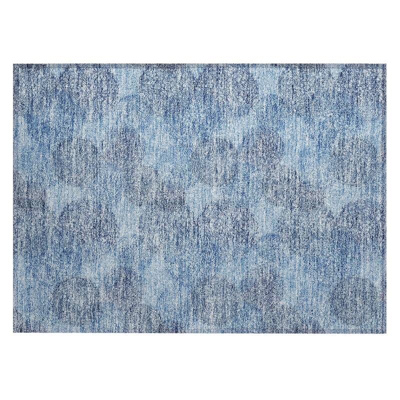Machine Washable Indoor/ Outdoor Boho Sphere Chantille Rug