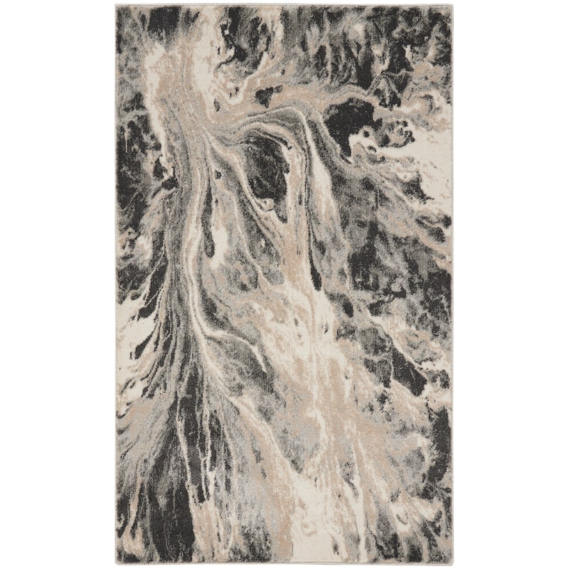Inspire Me Home Decor Neutral Modern Abstract Area Rug