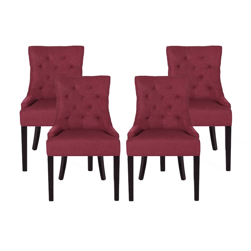 Hayden Modern Tufted Fabric Dining Chairs (Set of 4) by Christopher Knight Home