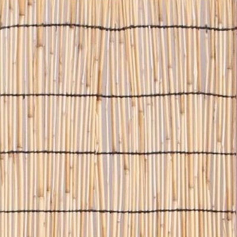 HomeRoots 67" White and Natural Manufactured Wood Folding Three Panel Screen Room Divider - 47' X '67' X '1.5