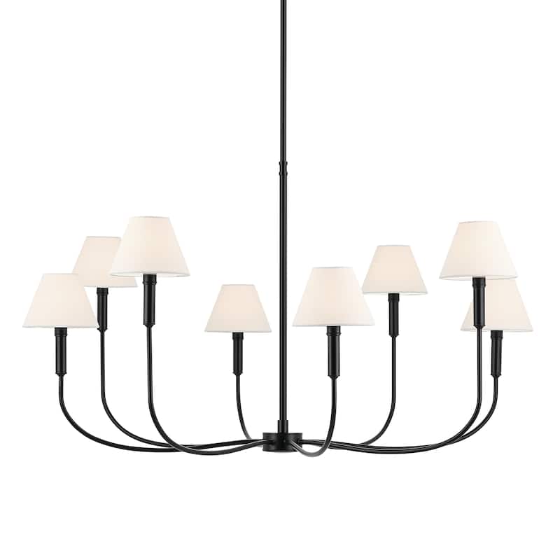Eadie 41.25 Inch 8 Light Chandelier in Black