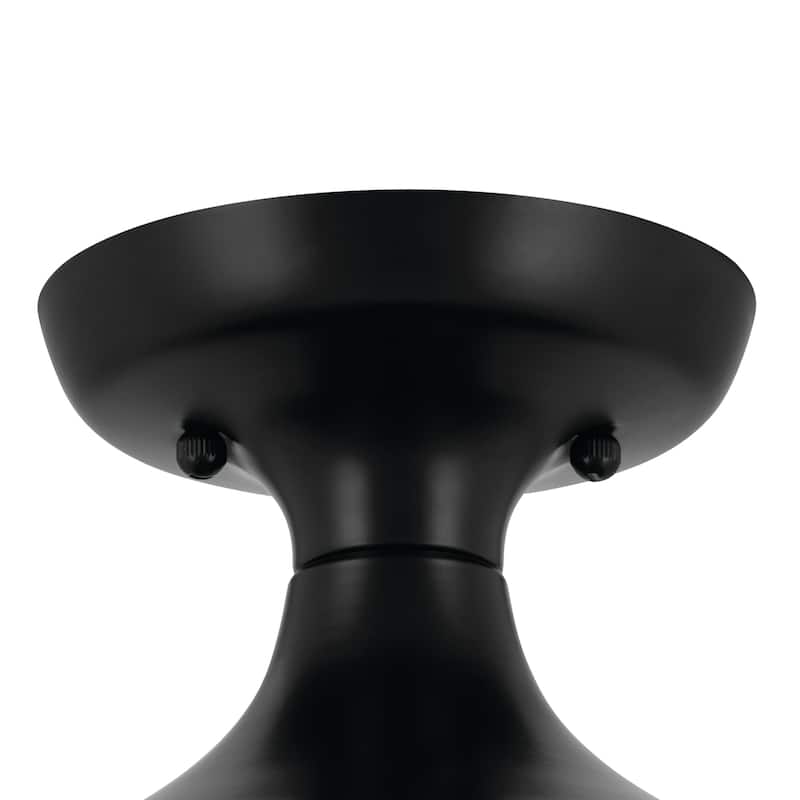 Kichler Lighting Sisu 6.75 in. 1-Light Black Semi-Flush Mount Light - 7