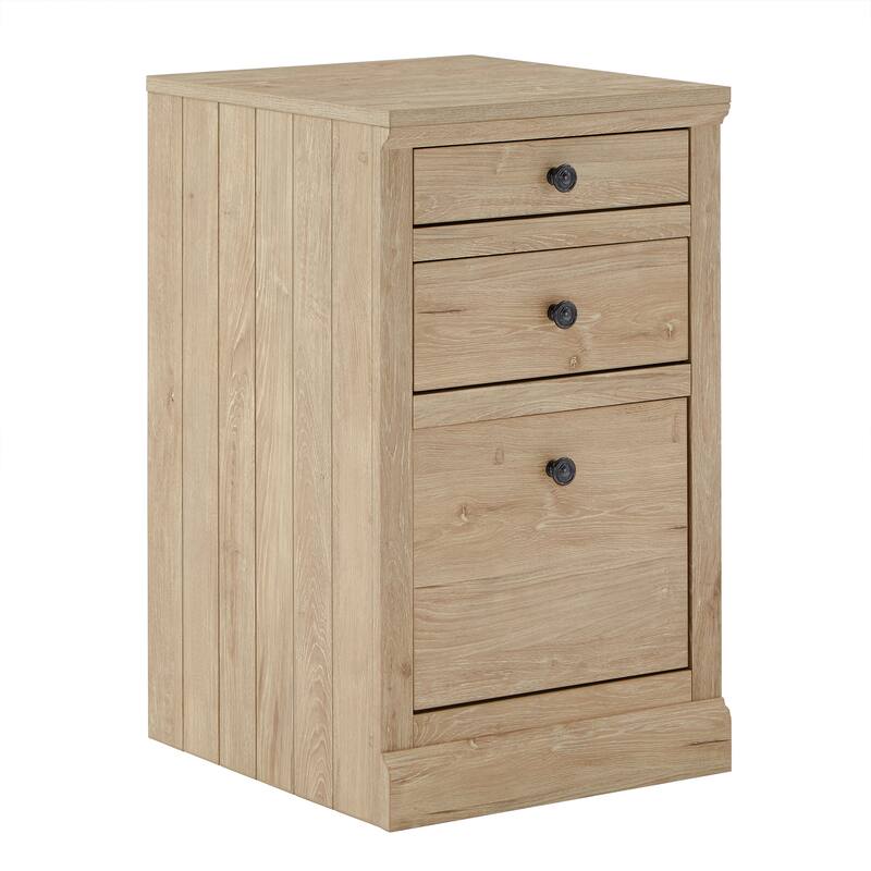 Hinesburg 40 in. Corner Desk with USB Chargers and 3-drawer File Cabinet by iNSPIRE Q Classic