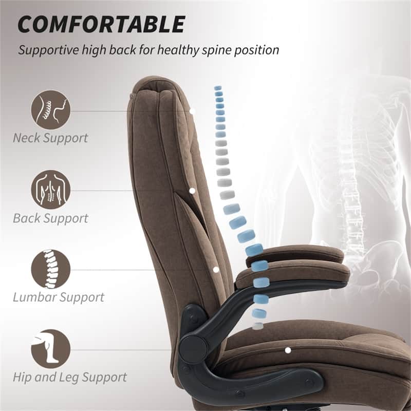 Comfortable Adjustable Height Velvet Desk Chair with Tilt Recline and Swivel Seat Steel Base - 27.6" W x 27.6" D x 44.9" -48" H