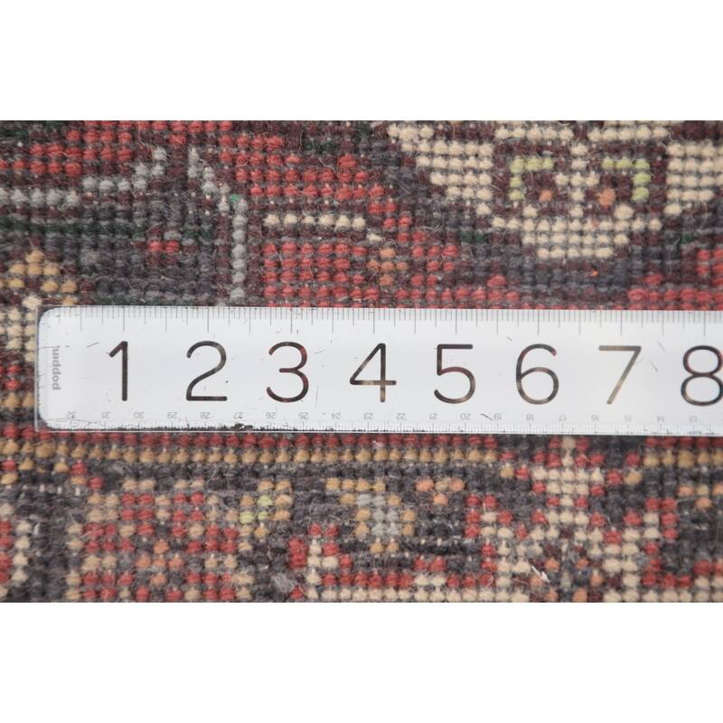 Geometric Heriz-Serapi Accent Rug Handmade Beige Wool Carpet - 2'0"x 4'0"