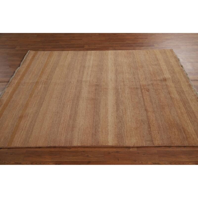 Striped Modern Gabbeh Oriental Area Rug Hand-Knotted Wool Carpet - 4'9" x 6'5"