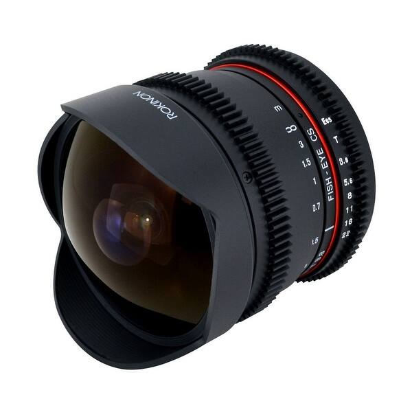 Rokinon RK8MV-N 8mm T3.8 Cine Fisheye Lens for Nikon Video DSLR with Declicked Aperture