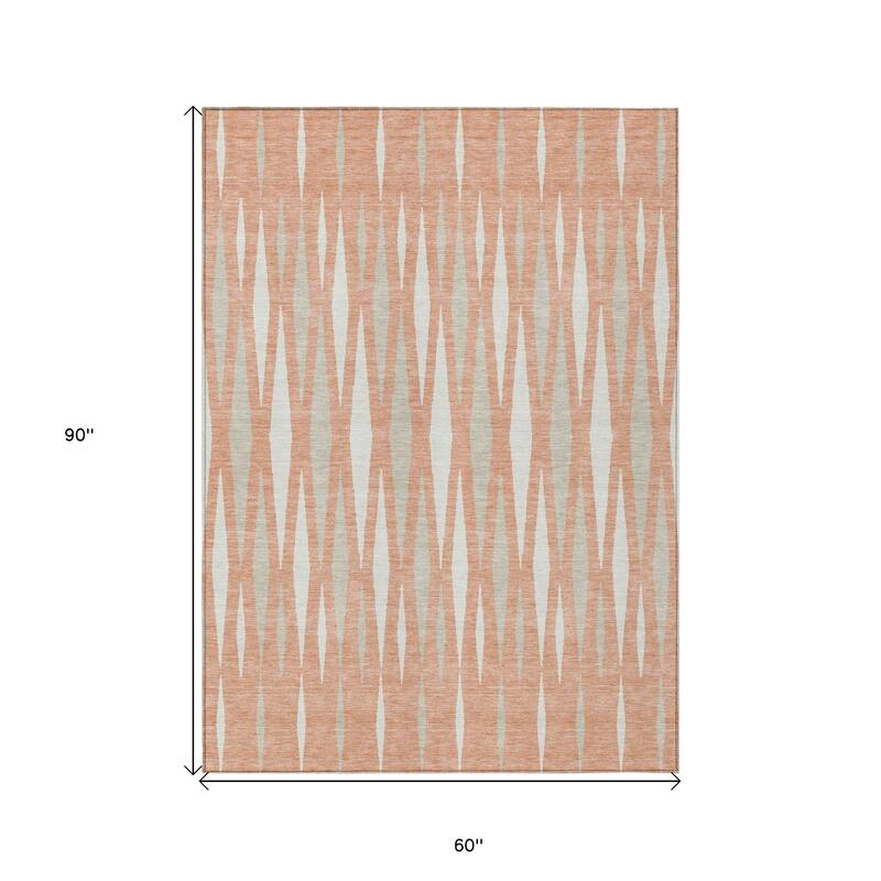 HomeRoots Geometric Transitional Rectangle Outdoor Rug