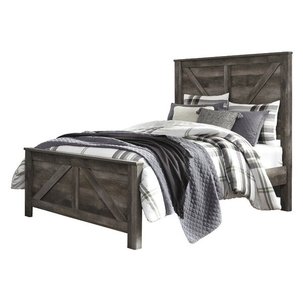 Wynnlow Queen Crossbuck Panel FTBD Gray B440-54 Queen Crossbuck Panel FTBD