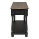 preview thumbnail 10 of 8, Furniture of America Lucan Modern Farmhouse Weathered Black and Brown Wood 3-Drawer Sofa Table with Open Shelf
