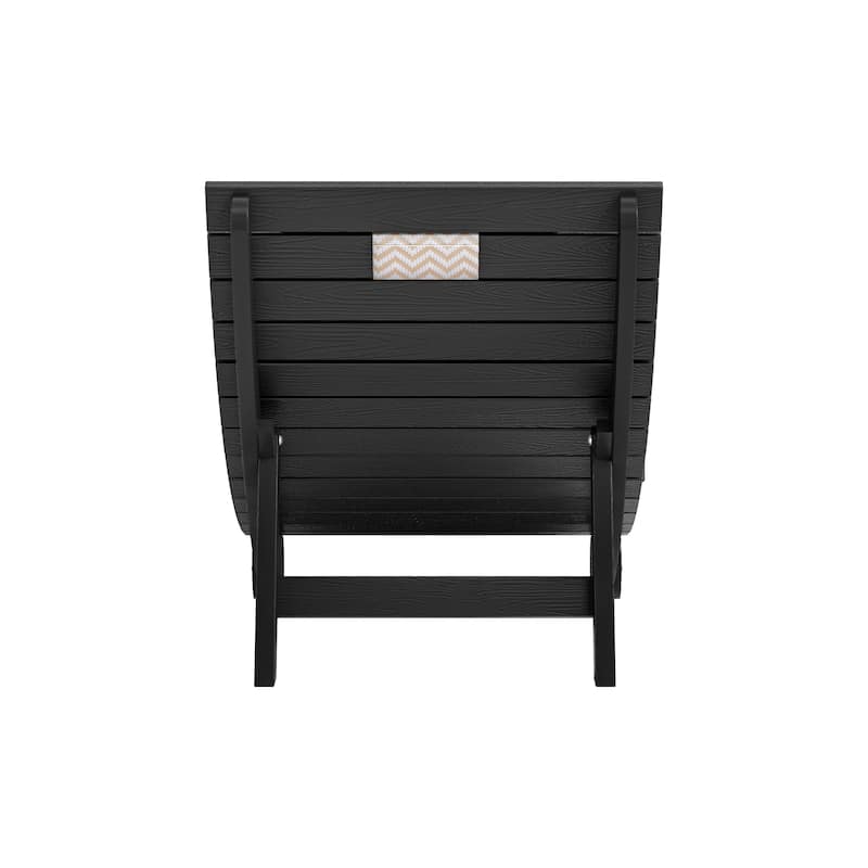 Folding HDPS Plastic Outdoor Pool Chaise Lounges Lounge Chair Outdoor with Headrest Cushions