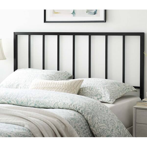 Shop Kenvil Classic Full Size Black Metal Headboard Overstock