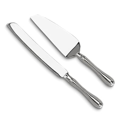 Curata Nickel-Plated Westwood Knife and Server Set