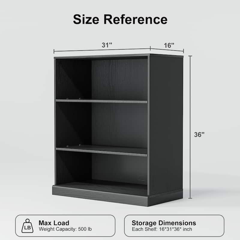 Classic Storage Cabinet with Adjustable Shelves - Black