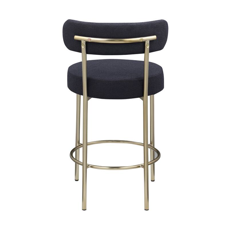 Modern Sherpa Counter Height Stools Set of 2