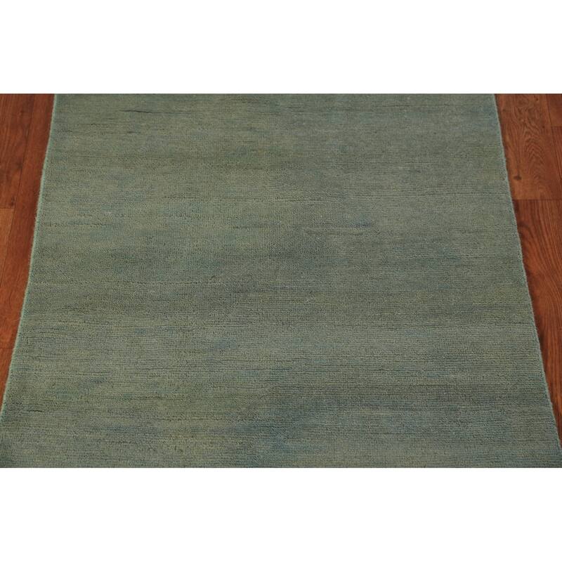 Modern Gabbeh Oriental Rug Handmade Solid Contemporary Wool Carpet - 2'6" x 4'0"