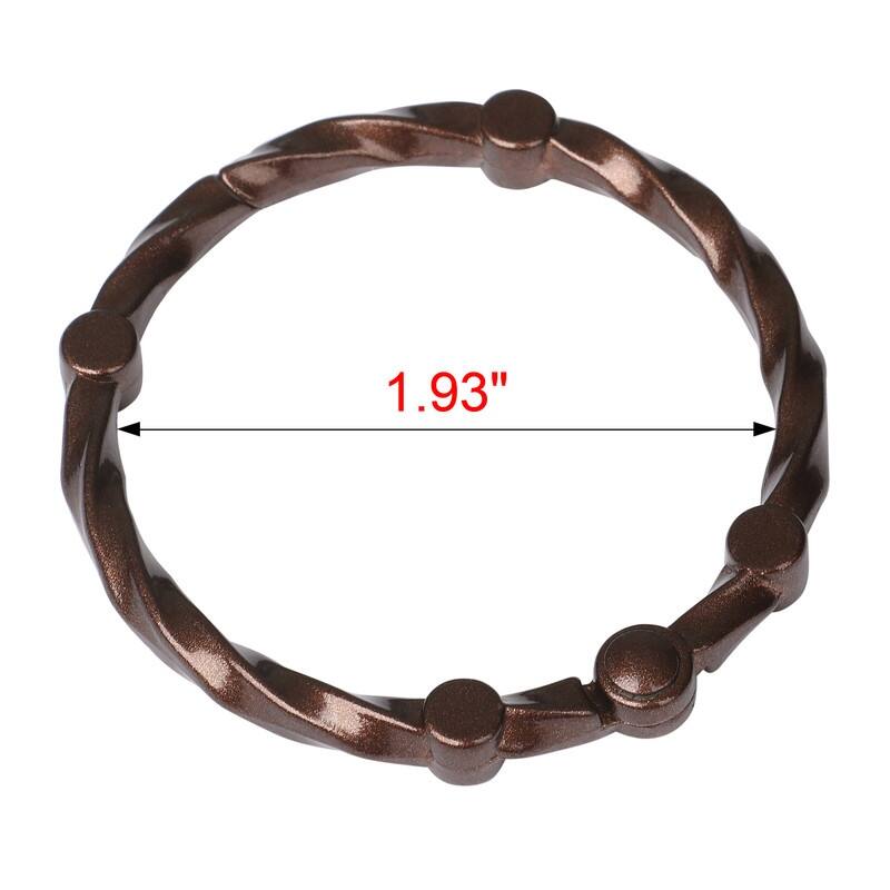 Utopia Alley Shower Eternity Curtain Rings, Rustproof Zinc Shower Rings, set of 12