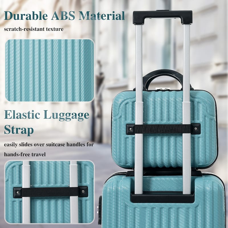 3 Piece ABS Hardshell Luggage Sets Spinner Wheel Suitcase TSA Lock