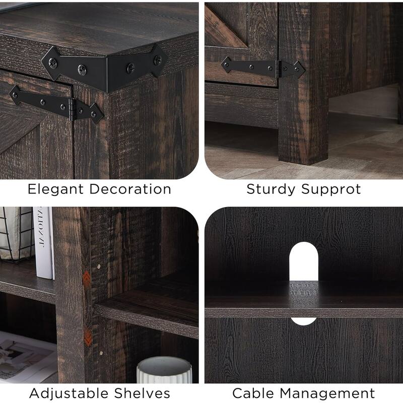 Farmhouse TV Stand, Television Console Table, Entertainment Center