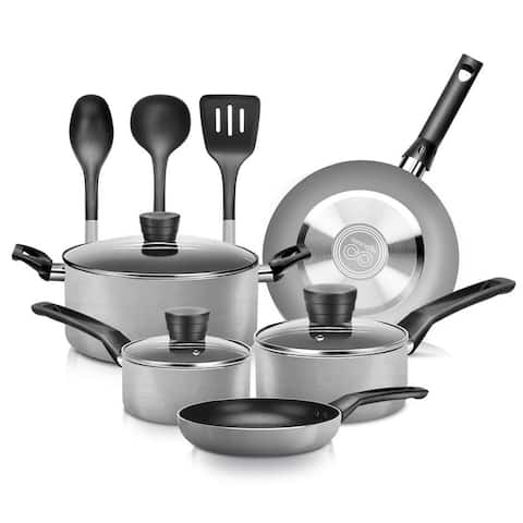 SereneLife 11 Piece Pots and Pans Home Non Stick Chef Kitchenware Cookware Set - 11.62