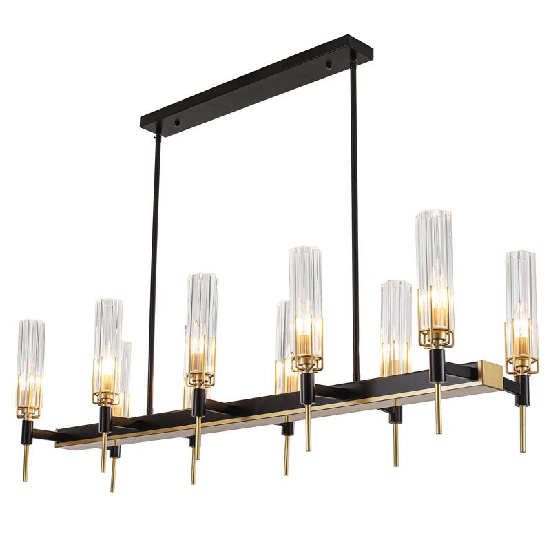 10 - Light Dimmable Modern Linear Kitchen Island Chandelier - 45.28in