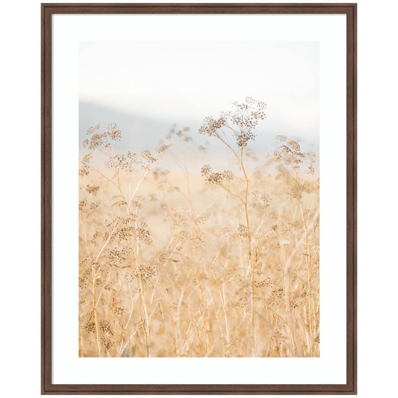 Kate and Laurel Framed Art Wild Fennel by Crystal Lynn Collins - 34x42 - Brown