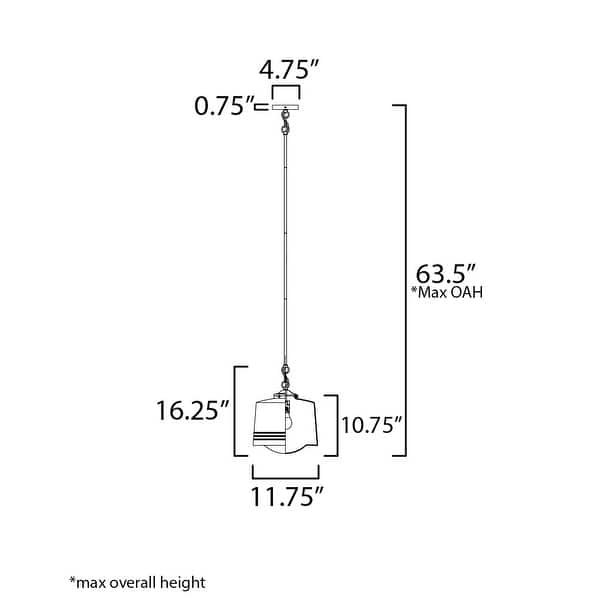 Maxim 21532WT Eureka 12" Wide 1 Light Pendant