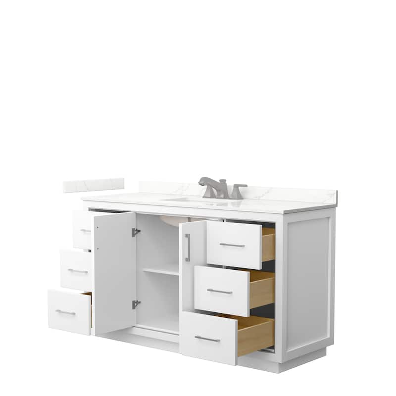 Icon 60-inch Single Vanity, Quartz Top
