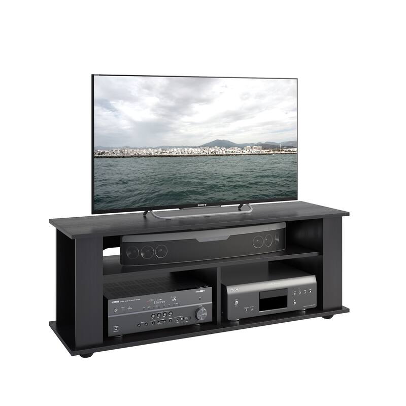Bakersfield Black TV Stand, For TVs up to 55"
